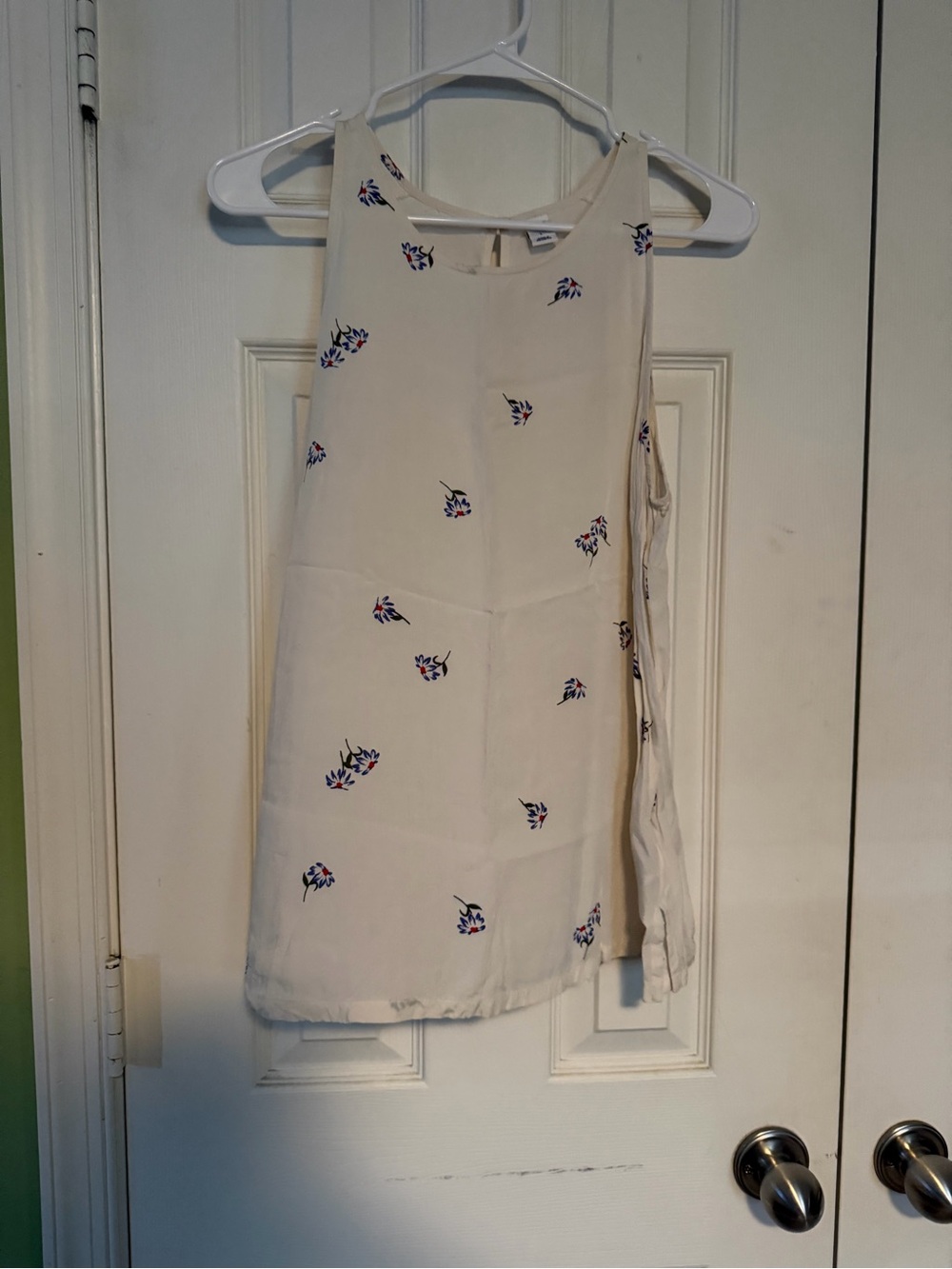Old Navy Cream Floral Sleeveless Tank Top
